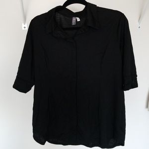 Thin wool collared shirt (L)